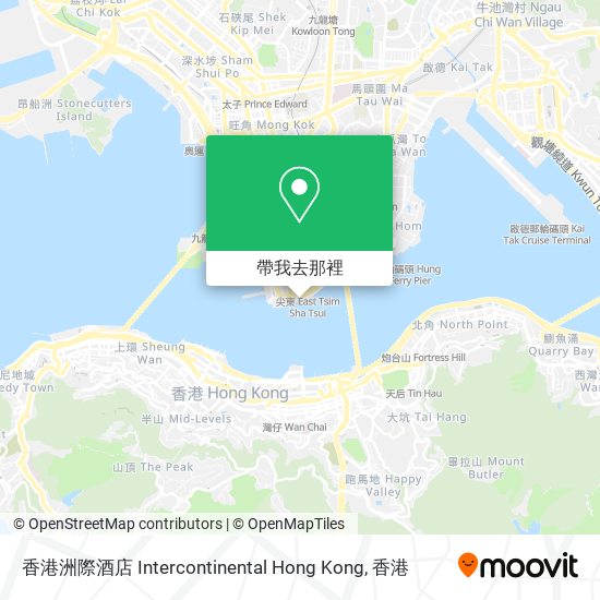 香港洲際酒店 Intercontinental Hong Kong地圖