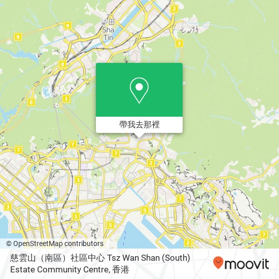 慈雲山（南區）社區中心 Tsz Wan Shan (South) Estate Community Centre地圖