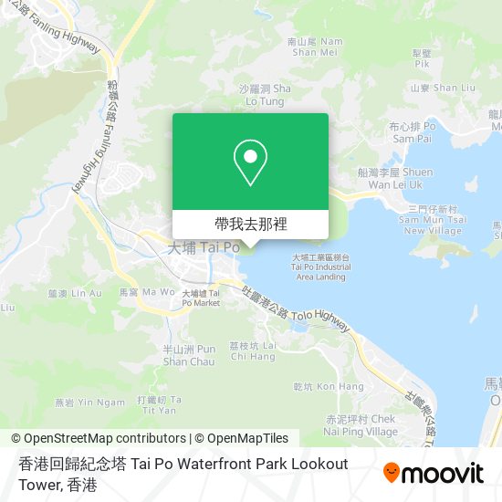香港回歸紀念塔 Tai Po Waterfront Park Lookout Tower地圖