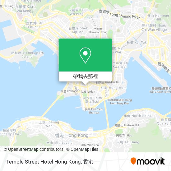 Temple Street Hotel Hong Kong地圖