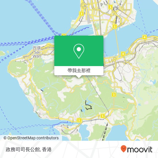政務司司長公館地圖