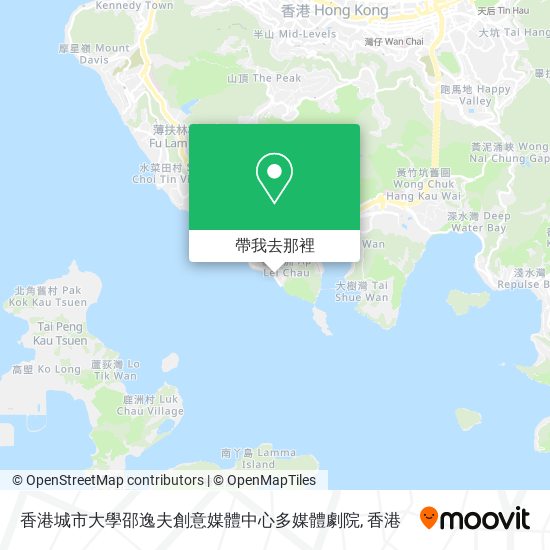 香港城市大學邵逸夫創意媒體中心多媒體劇院地圖