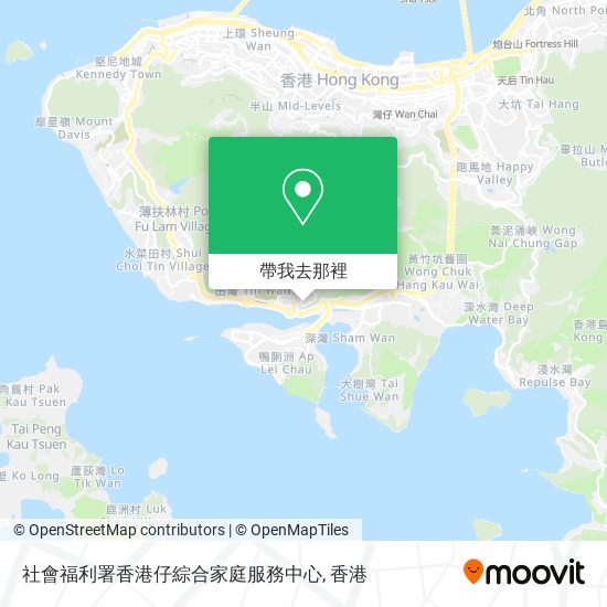 社會福利署香港仔綜合家庭服務中心地圖