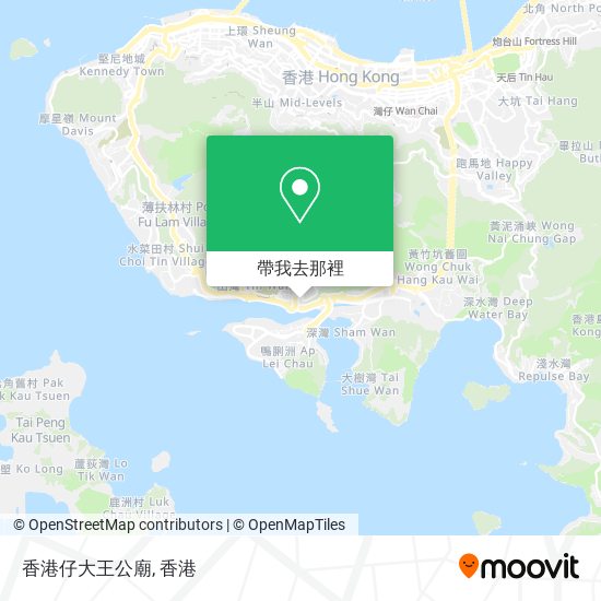 香港仔大王公廟地圖
