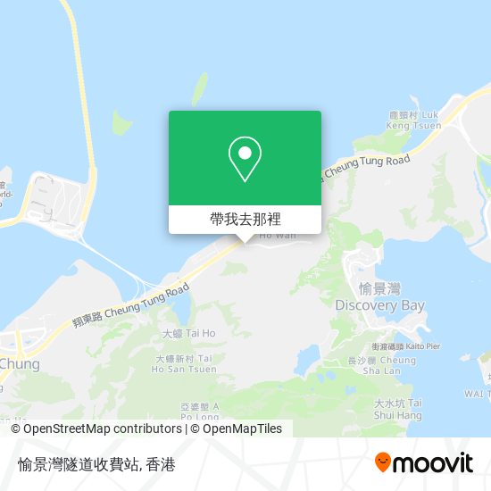 愉景灣隧道收費站地圖