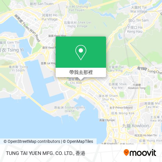 TUNG TAI YUEN MFG. CO. LTD.地圖