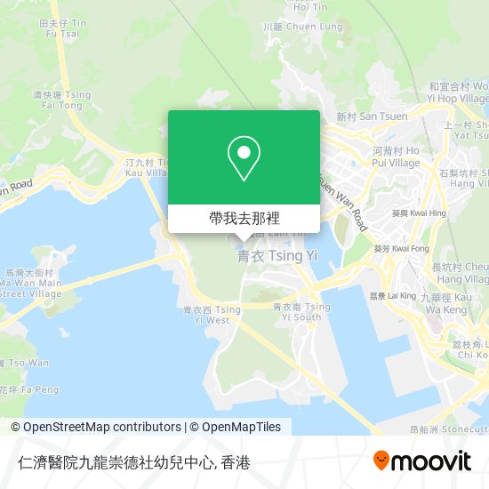 仁濟醫院九龍崇德社幼兒中心地圖