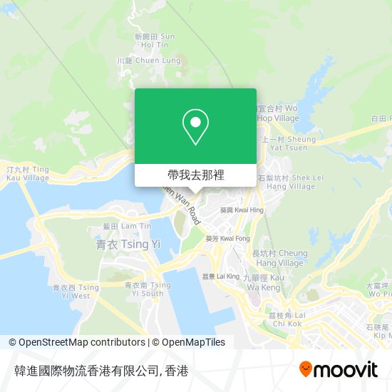 韓進國際物流香港有限公司地圖