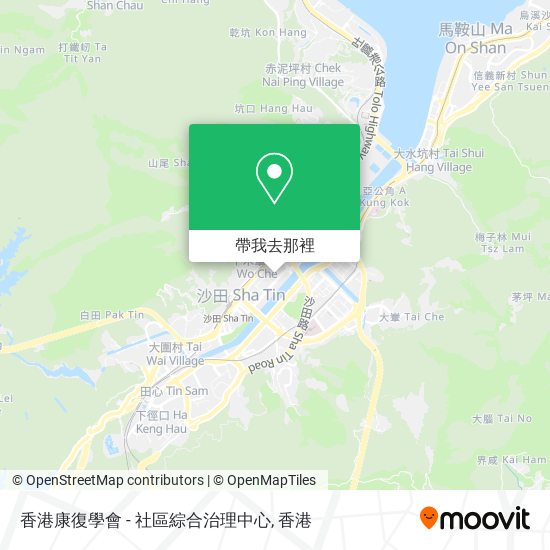 香港康復學會 - 社區綜合治理中心地圖