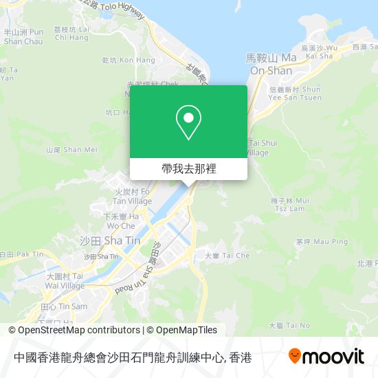 中國香港龍舟總會沙田石門龍舟訓練中心地圖