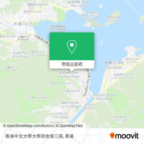 香港中文大學大學宿舍第三苑地圖