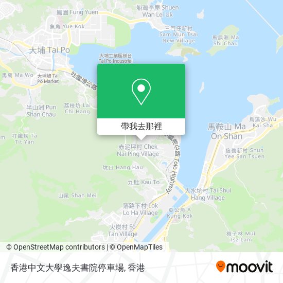 香港中文大學逸夫書院停車場地圖