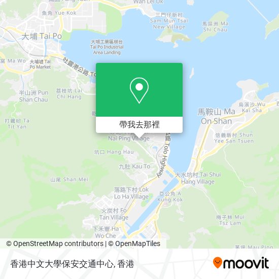 香港中文大學保安交通中心地圖
