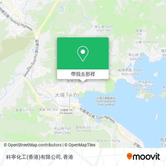 科寧化工(香港)有限公司地圖