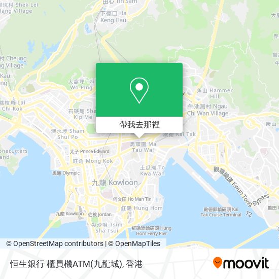 恒生銀行 櫃員機ATM(九龍城)地圖