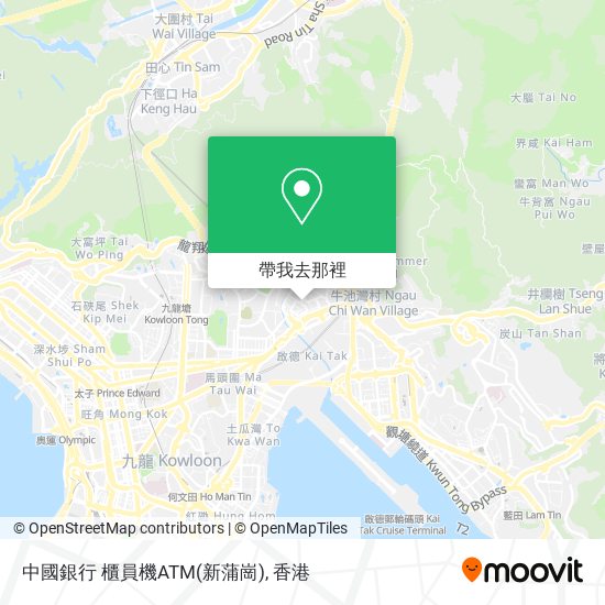 中國銀行 櫃員機ATM(新蒲崗)地圖