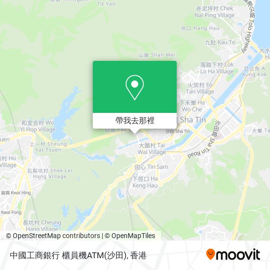 中國工商銀行 櫃員機ATM(沙田)地圖