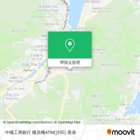 中國工商銀行 櫃員機ATM(沙田)地圖