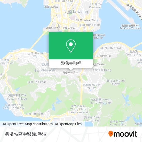 香港特區中醫院地圖