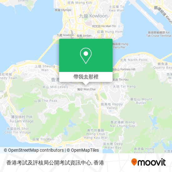 香港考試及評核局公開考試資訊中心地圖
