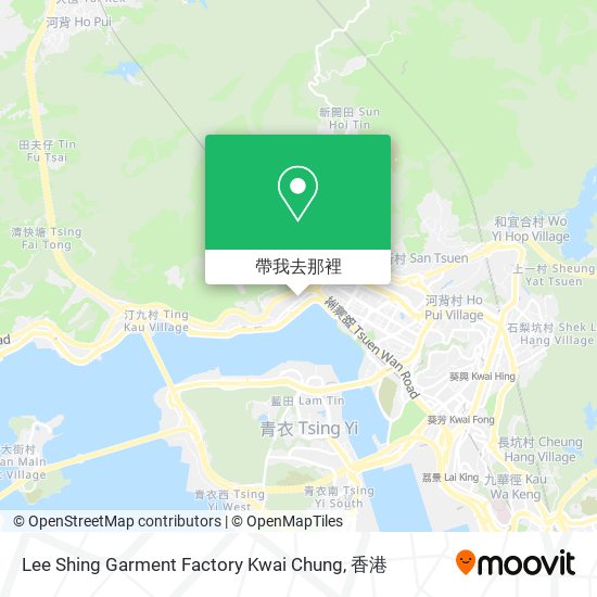 Lee Shing Garment Factory Kwai Chung地圖