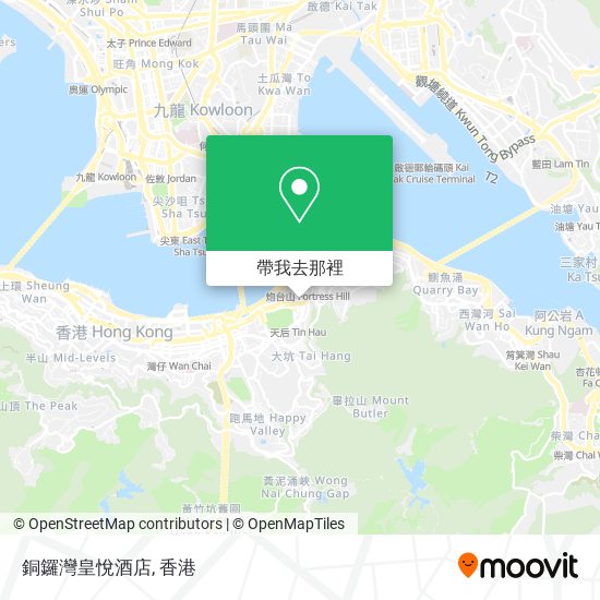 銅鑼灣皇悅酒店地圖