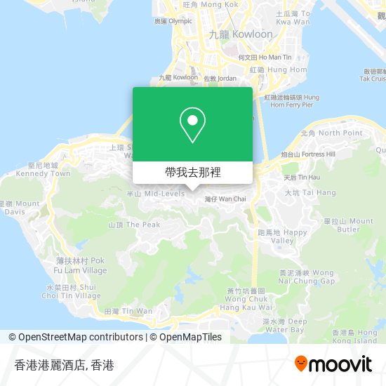 香港港麗酒店地圖