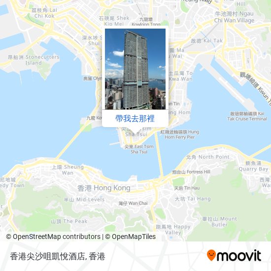 香港尖沙咀凱悅酒店地圖