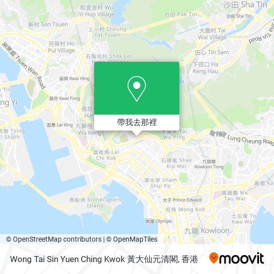 Wong Tai Sin Yuen Ching Kwok 黃大仙元清閣地圖