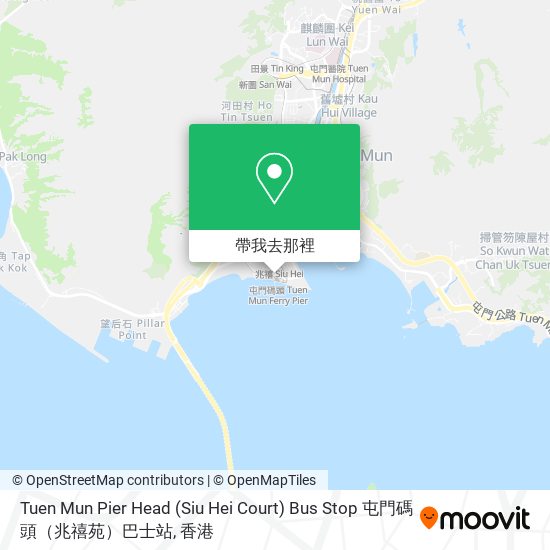 Tuen Mun Pier Head (Siu Hei Court) Bus Stop 屯門碼頭（兆禧苑）巴士站地圖