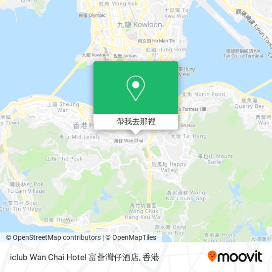 iclub Wan Chai Hotel 富薈灣仔酒店地圖