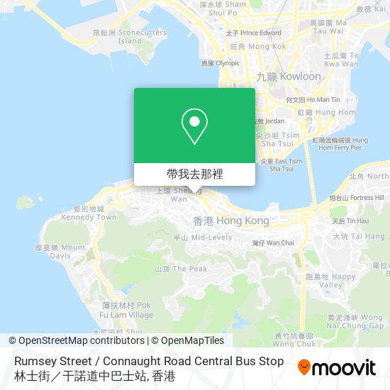 Rumsey Street / Connaught Road Central Bus Stop 林士街／干諾道中巴士站地圖