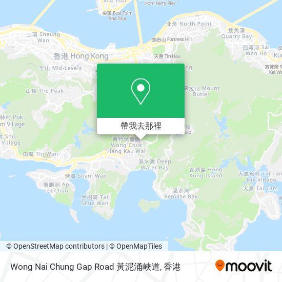 Wong Nai Chung Gap Road 黃泥涌峽道地圖