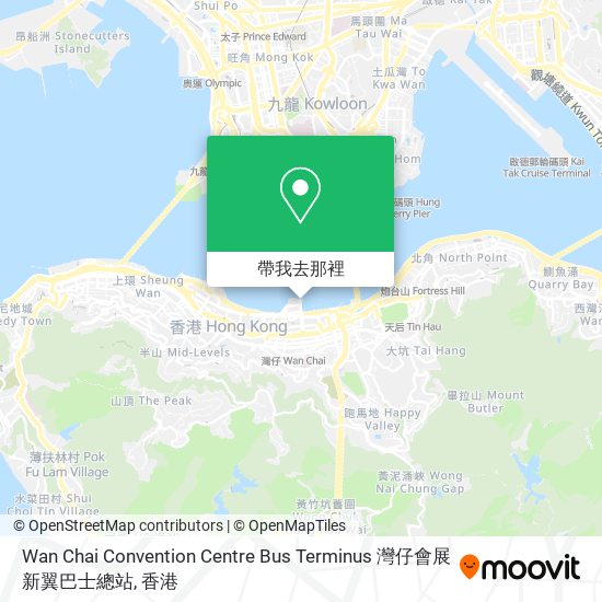 Wan Chai Convention Centre Bus Terminus 灣仔會展新翼巴士總站地圖