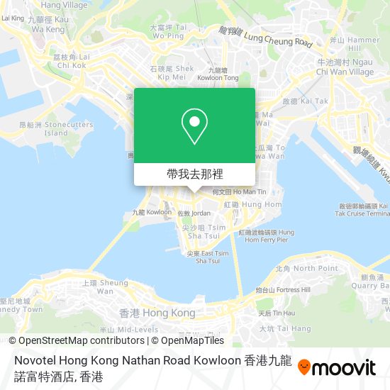 Novotel Hong Kong Nathan Road Kowloon 香港九龍諾富特酒店地圖