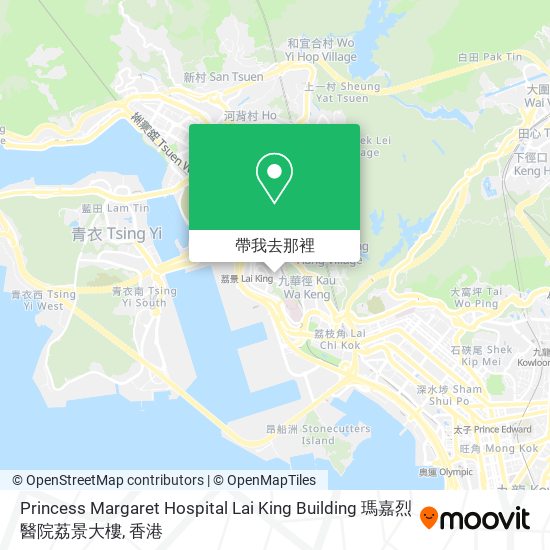Princess Margaret Hospital Lai King Building 瑪嘉烈醫院荔景大樓地圖