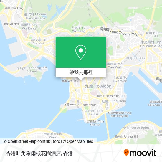 香港旺角希爾頓花園酒店地圖