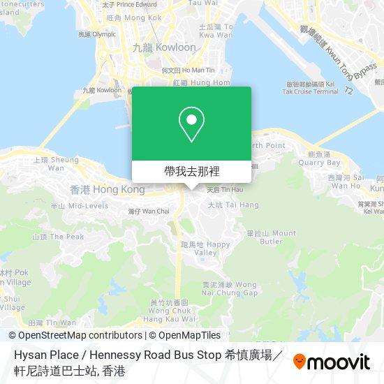 Hysan Place / Hennessy Road Bus Stop 希慎廣場／軒尼詩道巴士站地圖