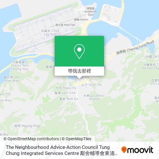 The Neighbourhood Advice-Action Council Tung Chung Integrated Services Centre 鄰舍輔導會東涌綜合服務中心地圖