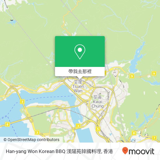 Han-yang Won Korean BBQ 漢陽苑韓國料理地圖