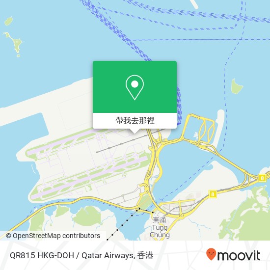 QR815 HKG-DOH / Qatar Airways地圖