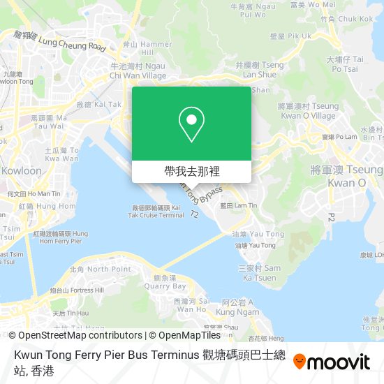 Kwun Tong Ferry Pier Bus Terminus 觀塘碼頭巴士總站地圖