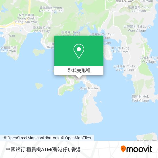 中國銀行 櫃員機ATM(香港仔)地圖