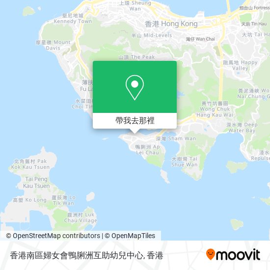 香港南區婦女會鴨脷洲互助幼兒中心地圖