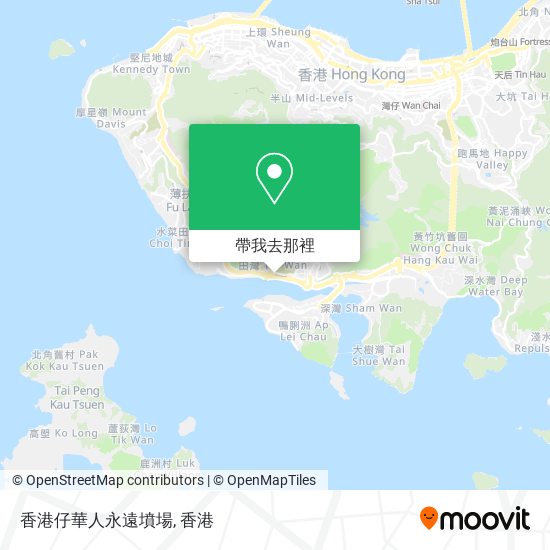 香港仔華人永遠墳場地圖