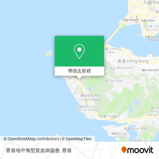 香港地中海型貧血病協會地圖
