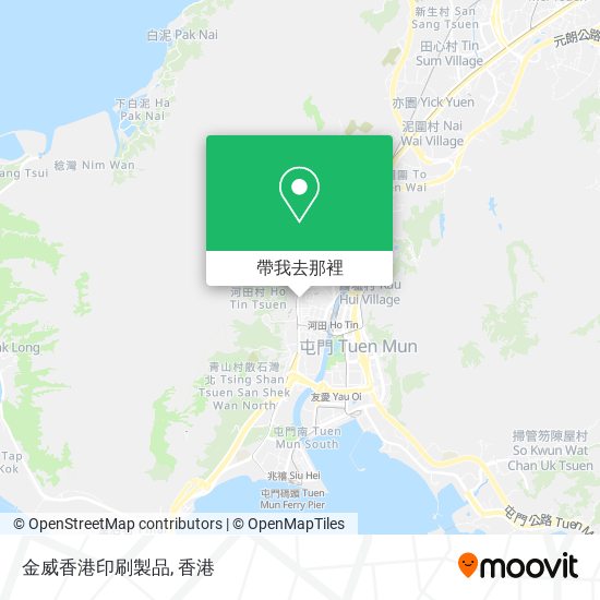 金威香港印刷製品地圖