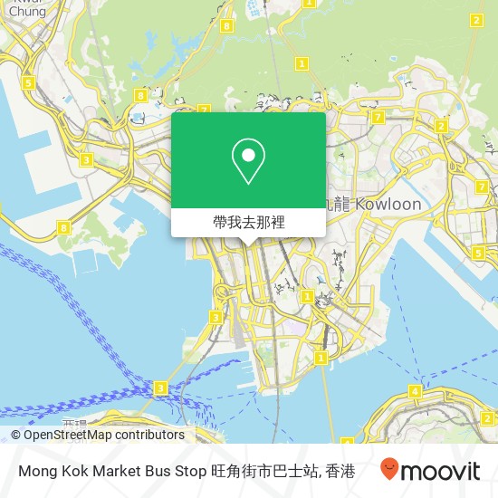Mong Kok Market Bus Stop 旺角街市巴士站地圖