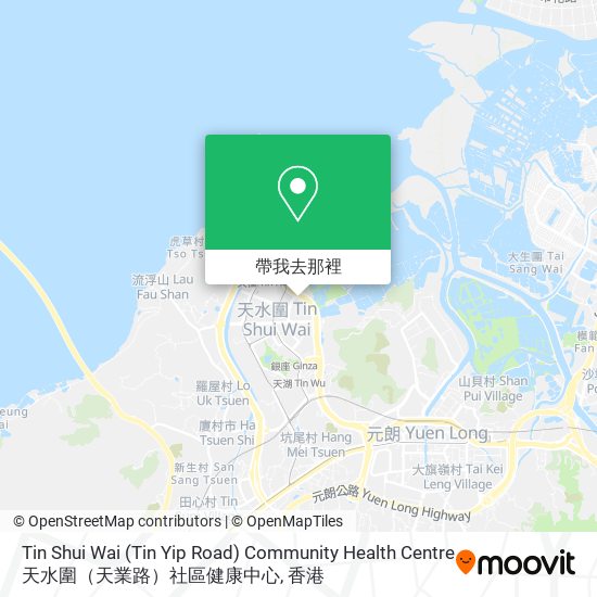 Tin Shui Wai (Tin Yip Road) Community Health Centre 天水圍（天業路）社區健康中心地圖