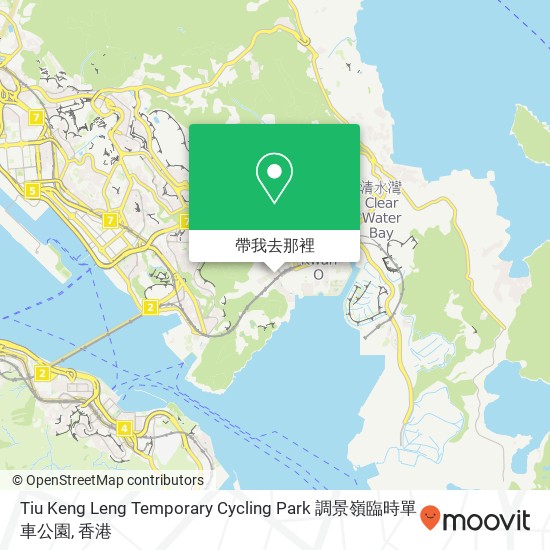 Tiu Keng Leng Temporary Cycling Park 調景嶺臨時單車公園地圖